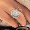 CopperCubic Zirconia Oval Shaped Rings for Women High Quality Engagement Wedding Trend Eternity Jewelry