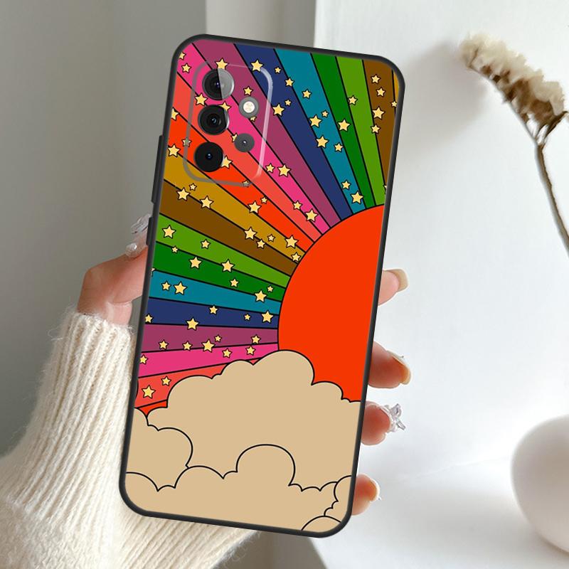 

Rainbow 70s Groovy landscape Case For Samsung Galaxy A34 A54 A14 A15 A35 A55 A16 A26 A36 A56 A52 A12 A32 A13 A33 A53 A17 Samsung A06