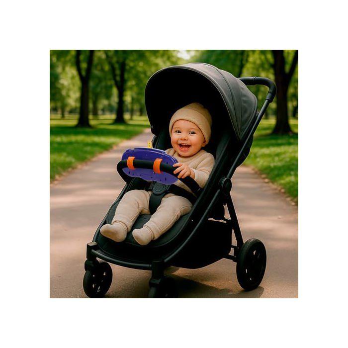 Lenkrad für Kinderwagen - COLORBABY - Blau - Bingo und seine Freunde - Interaktives Spielzeug - Ab 6 Monaten