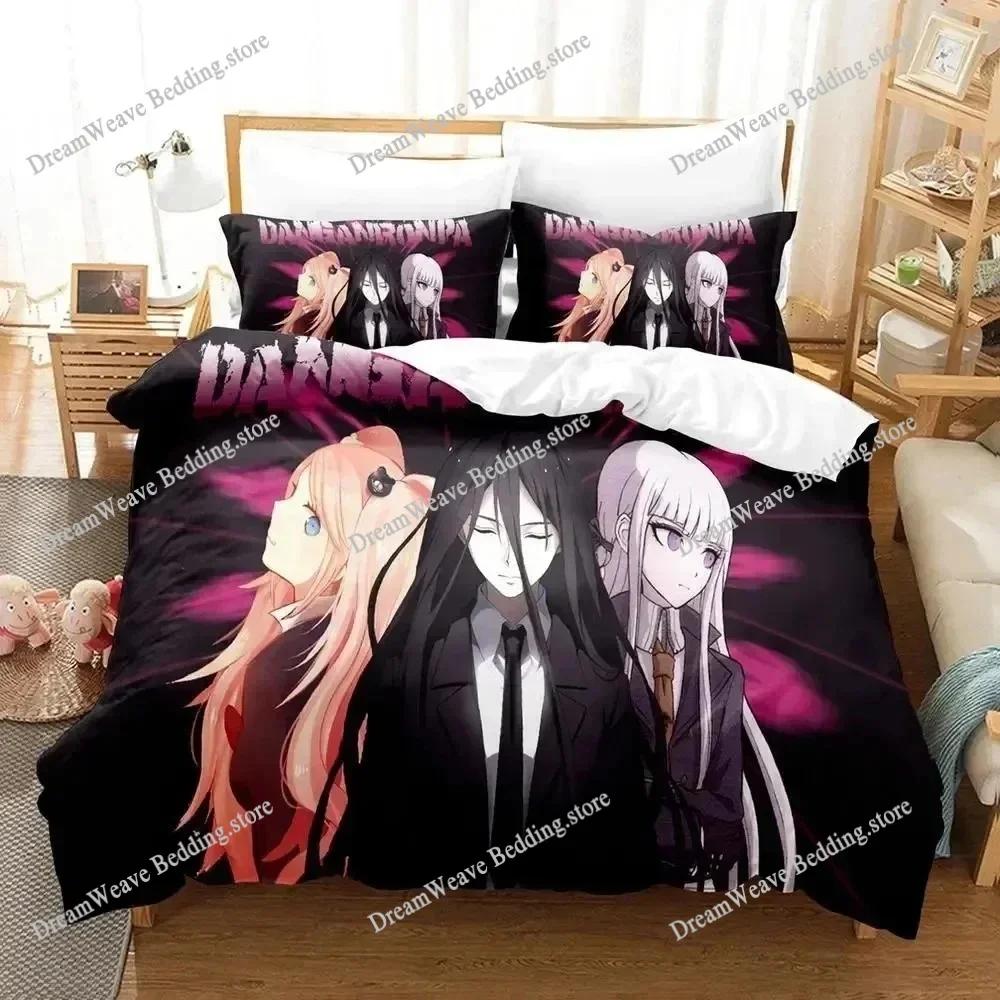 Anime Danganronpa V3 Bedding Set Duvet Cover Bed Set Quilt Cover Pillowcase Comforter King Queen Size Boys Adult Luxury Gift