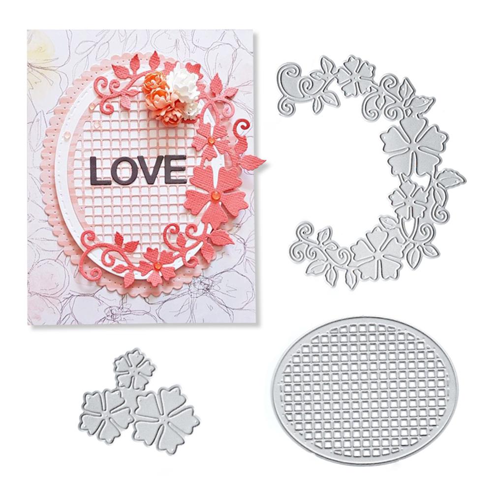 CYFUN DESIGN Set Fustelle E Timbri Per Scrapbooking - Taglio E Goffratura - Fustella In Acciaio E Timbro In Silicone - Per Biglietti Compleanno E Natale