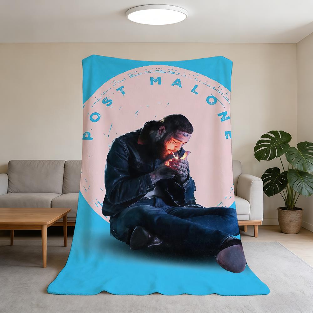 

Singer P-Post M-Malone Blanket Super Warm Comfortable Plush Throw Blanket Child Home Sofa Bedroom Gift 75x90cm