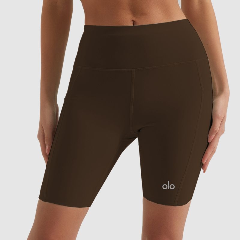 Ola Breeze Summer Thin Yoga Shorts Fifth Pants Women's Hip Lift Quick-Drying High Waist Seamless Fitness Cycling Pants