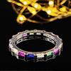 European & American Minimalist Multi-Color Diamond Band - R7032: Fashionable, Exquisite, Universal Fit.