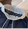 Plus Size Elastic Waist Wide-Leg High-Waisted Floor-Length Jeans for Women