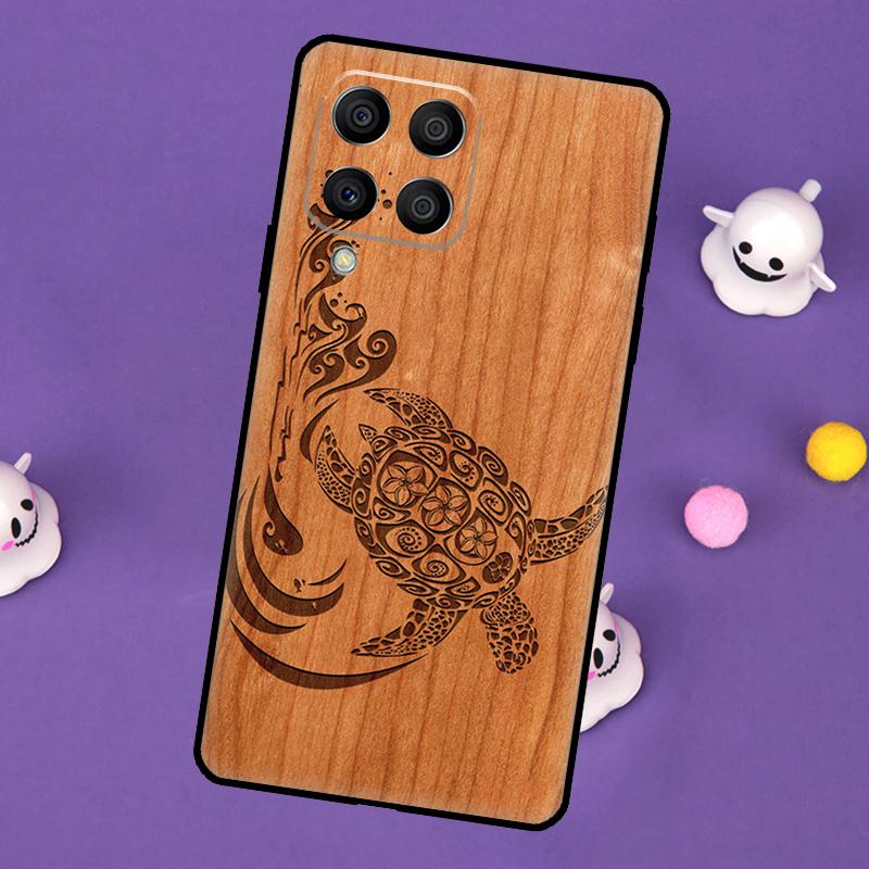 Turtle Wood Pattern Cover For Samsung Galaxy M11 M51 M31 M33 M13 M23 M53 M15 M55 M14 M34 M54 M20 M32 M52 Case