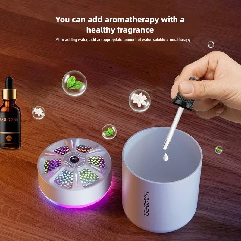 Mini umidificator de aer USB 180ML Difuzor de ulei esențial de aromă pentru mașină de acasă Difuzor cu ultrasunete pentru generator de ceață cu lampă LED