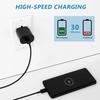 Chargeur Rapide 25W - E.F.CONNECTION - Noir - 2 Câbles USB-C 1M - Compatible Samsung Galaxy A16/A17/A36/A56