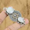 Natural Rainbow Moonstone Gemstone Jewelry 925 Sterling Silver Pendant For Girls