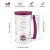 Non-Stick Cupcake Batter Separator Leak Proof scaled Measuring Cup Pancake Batter Dispenser 900 ML Effortless Pouring