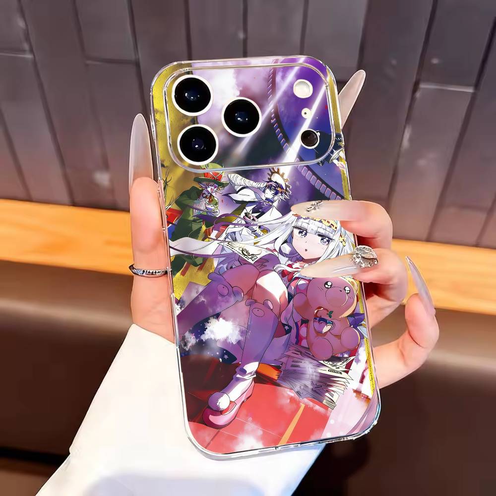 Sleepy Demon C-Castle Phone Case For iPhone17,16,15,14,13,12,11 Plus,Pro Max Soft Transparent Cover