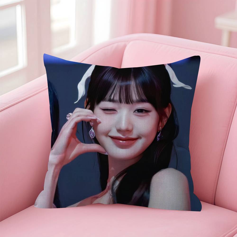 Korean idol Jang beauty W-wonyoung Pillow Anime Pillow Sofa Bed Head Pillow Cover Cushion Cover 45x45 cm Fashion