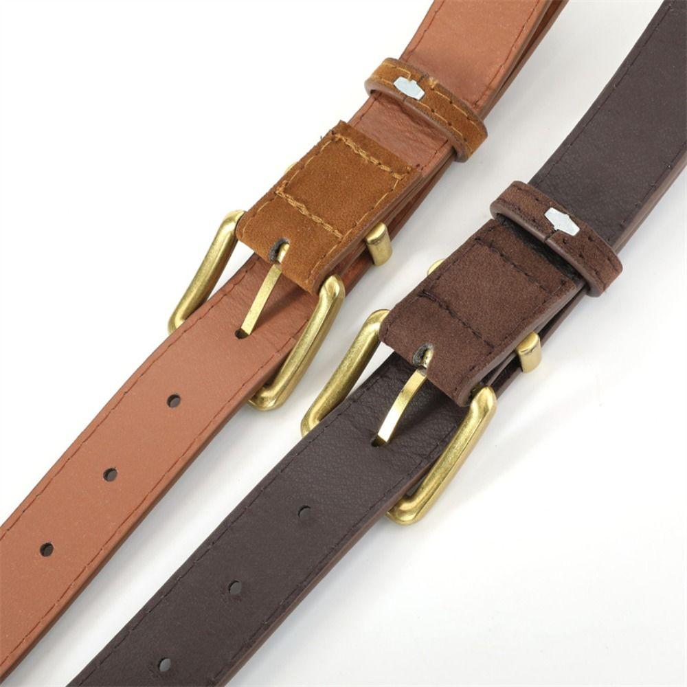 Pin buckle Suede Leather Belt Luxury Design Waistband Fashion Business Waist Belt  For Women