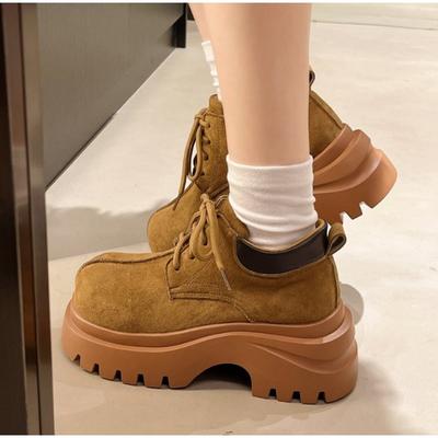 Plateforme Femmes Bottines Chelsea Cheville Designer Lacets Automne Gothique Bottine Courte 2025Mode Chaussures Punk à Talons Épais et Augmentés pour Femmes