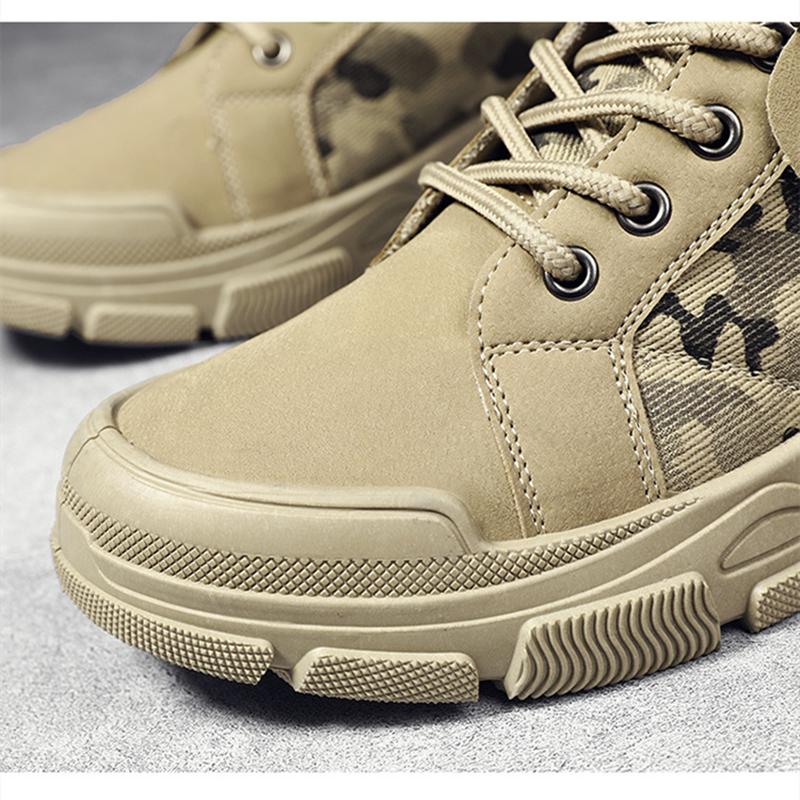 Military Boots Men Women Camouflage Khaki Black High-top Industrial Anti Skid Tactic Mechanic Work Climb Sports Sneaker