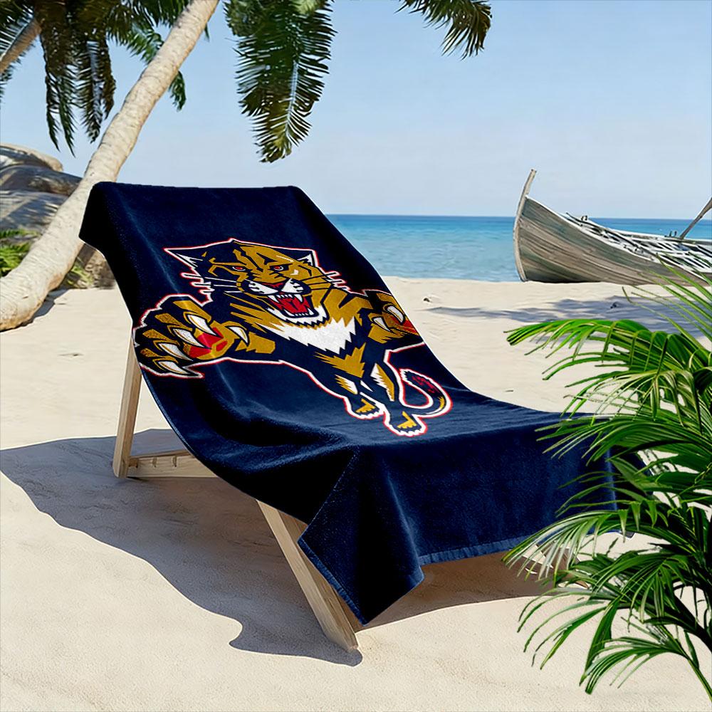 Fierce Panther Clawing Design Patterned beach towel quick dry perfect for travel outdoor sports jogging the beach and swimming