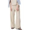 Clare Waight Keller Collaboration C Series SS26 Elastic Waist Drawstring Linen Side Pocket Solid Color Straight Leg Casual Pants 483904-30