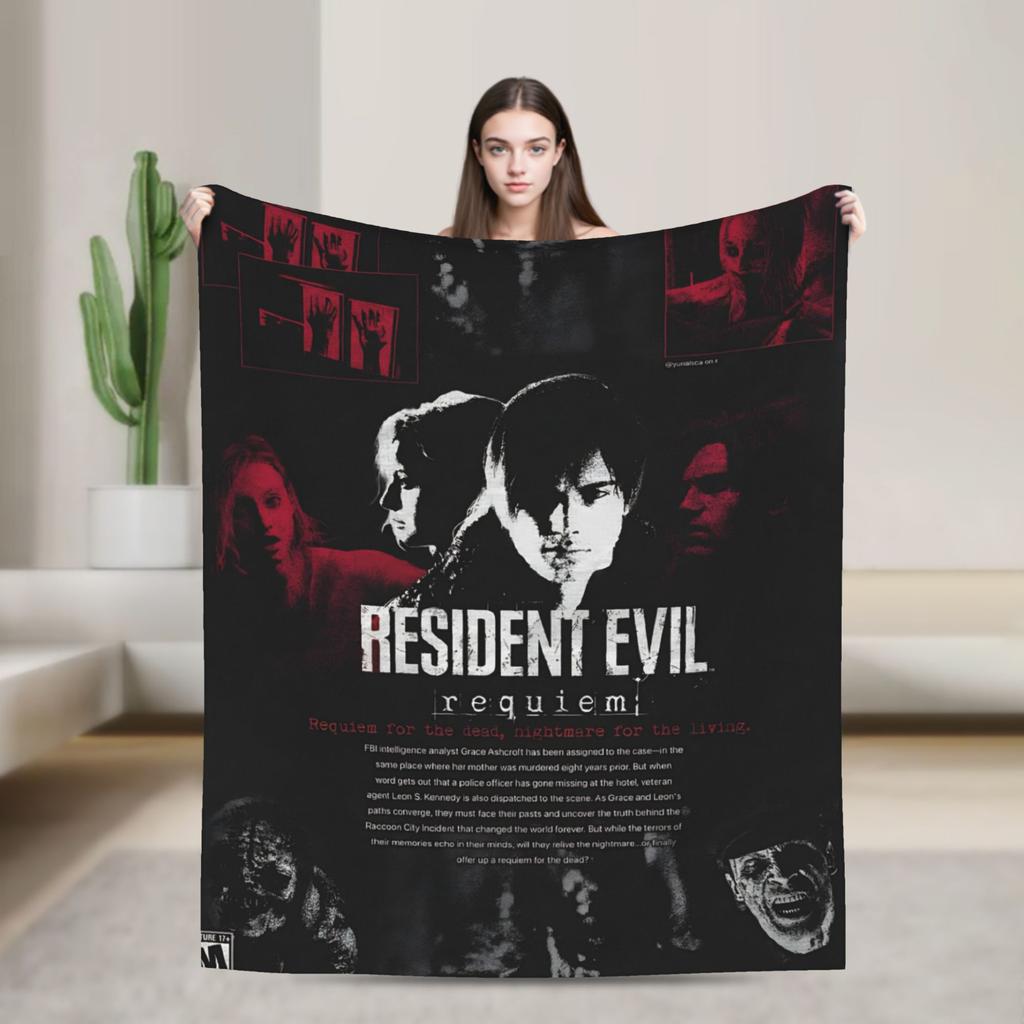 Residents Evils 9  Blanket Multiple Sizes Warm Cozy Fluffy Games Throw Blankets for Couch Sofa and Bed
