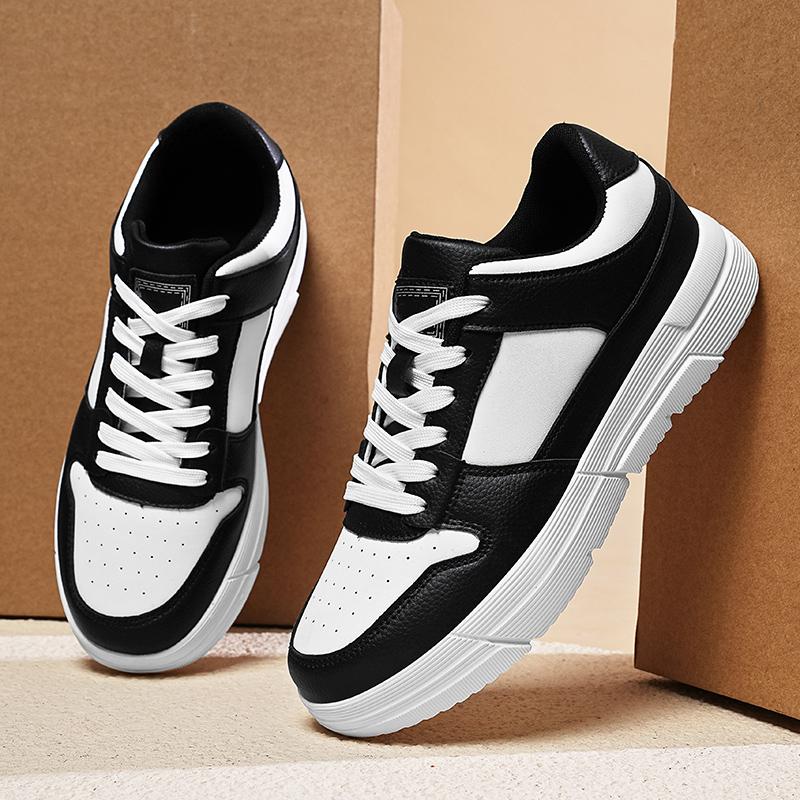 Men's Shoes Explosion Thick Soled Leather Breathable Sneakers Men's Low-top White Fashion Board Shoes Street Casual sports Shoes