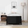 Bed Frame with Mattress Black 90 x 190 cm Fabric