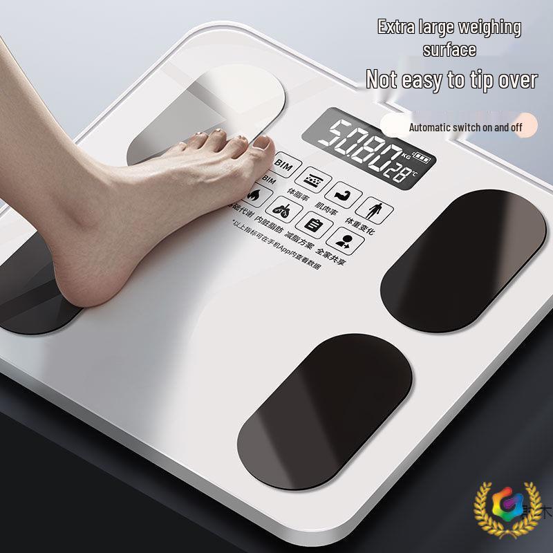 Smart Rechargeable Body Fat Scale: Precision Electronic Weight Scale Ideal for Home or Dorm 