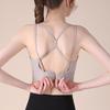 Women's High-Impact Sports Bra with Cross Straps and Shockproof Support