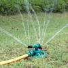360° Automatic Rotating Nozzle Garden Sprinkler with Base Three-Prong Quick Coupling Lawn Irritation System Effective Watering
