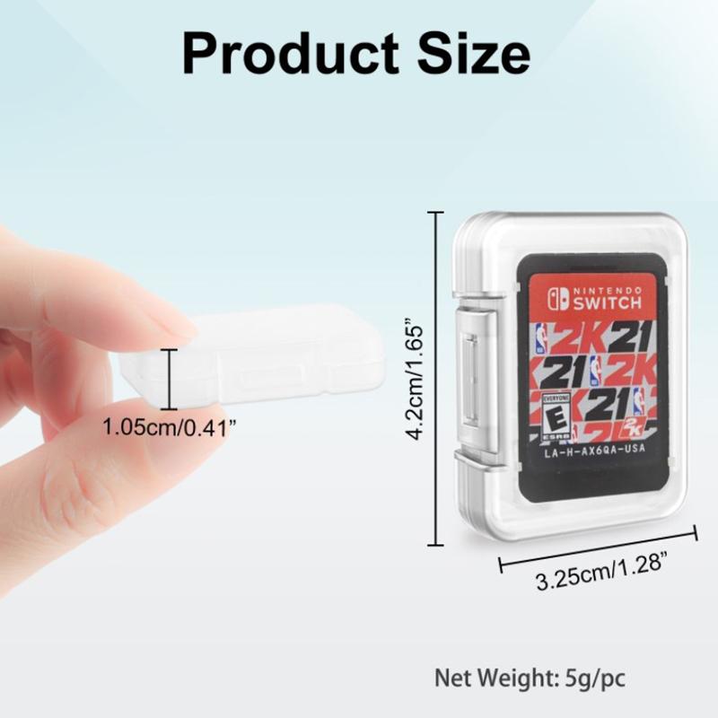 10Pcs Portable Single Game Dedicated Tf Card Storage Holder Mini Case Protective Clear Box For Nintendo Switch Lite Oled