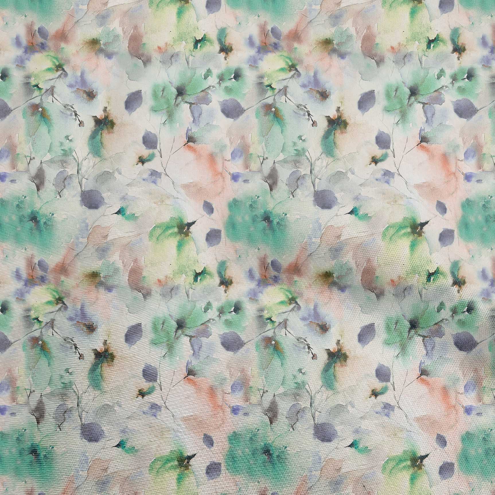 

oneOone Cotton Flex Medium Blue Fabric Abstract Watercolor Floral Тканина для пошиття друкованої тканини для рукоділля у дворі 40 дюймів 42 Inch Wide - Viscose Chiffon кольору морської хвилі