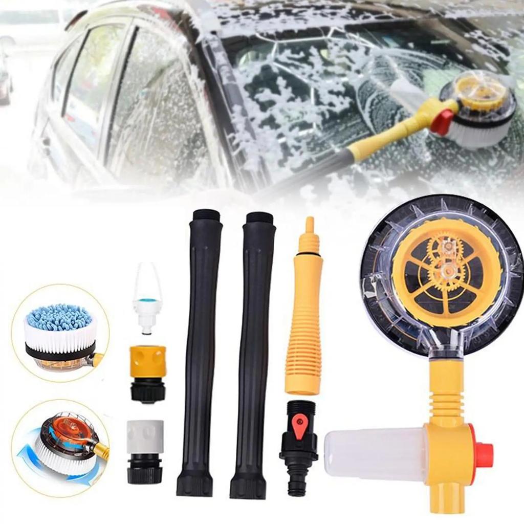 Car Washer Brush For Washing Cars Rotary With Liquid Dispenser Hose 5M