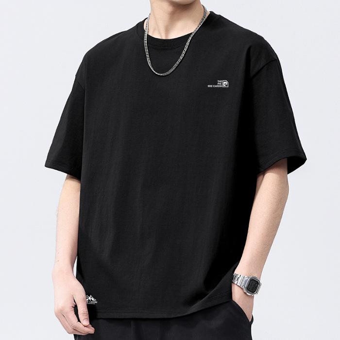 

New Summer Men s Round Neck Short-sleeved T-shirt Thin Casual Youth Half-sleeved Shirt S