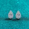 Xin Deyu S925 Sterling Silver Moissanite Pear-Shaped Dangle Earrings