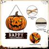 Funny Halloween Pumpkin Door Sign Creative Door Hanging Pendant Pumpkin Hanger Wreath  Atmosphere