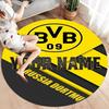 Bvb Fan Gear Custom Name Round Area Rug Carpet Rug For Living Room Bedroom Sofa Playroom Decor Nonslip Floor Mat
