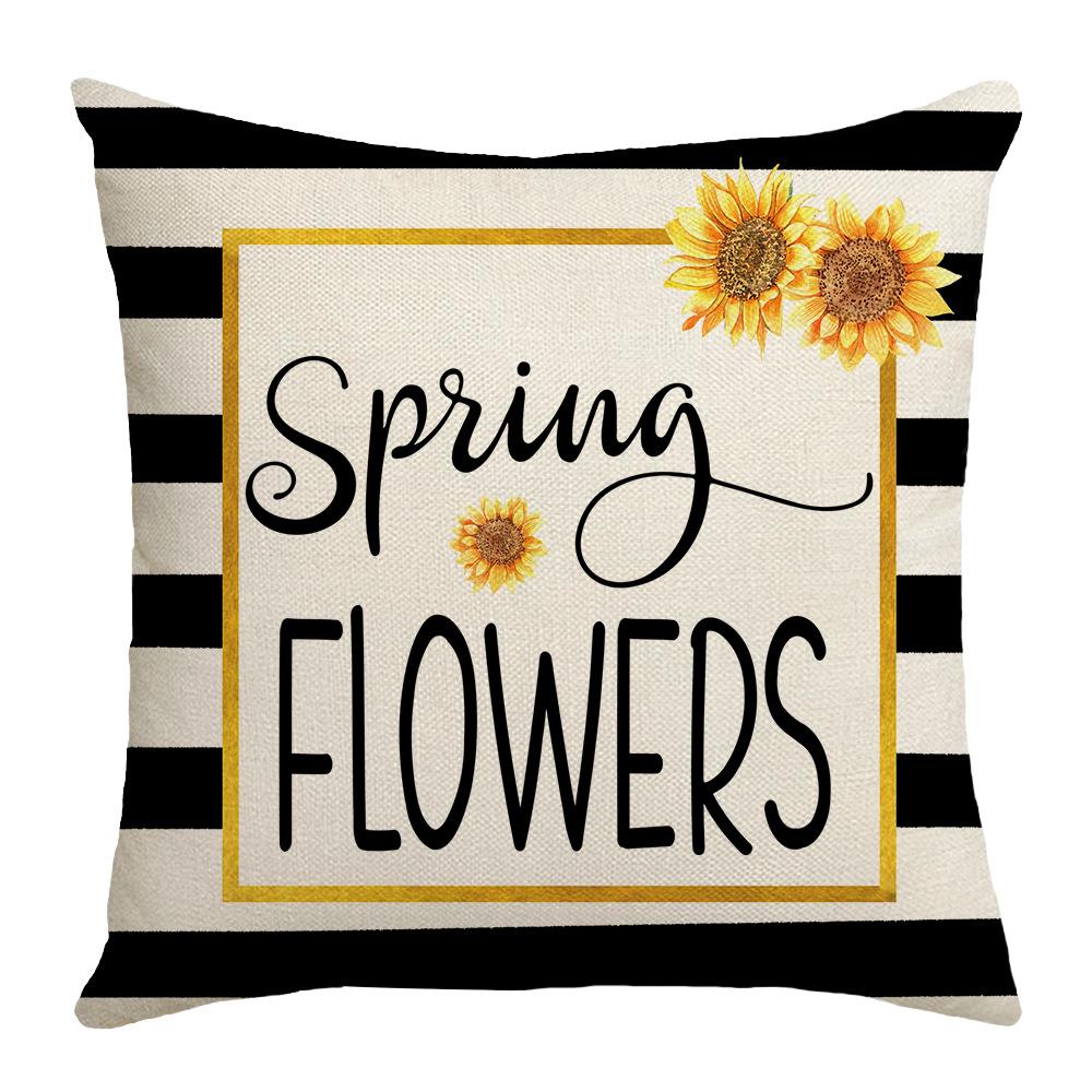 New Sunflower Pillow Home Decoration Pillow Simple Sofa Living Room Spring Pillow