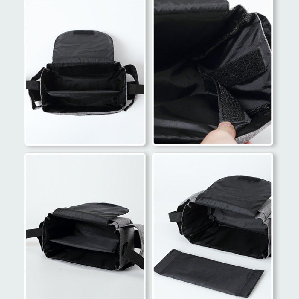 Stroller Organizer Bag, Baby Stroller Storage Basket, Universal Stroller Accessory Bag, Diaper Bag with Cup Holder, Black