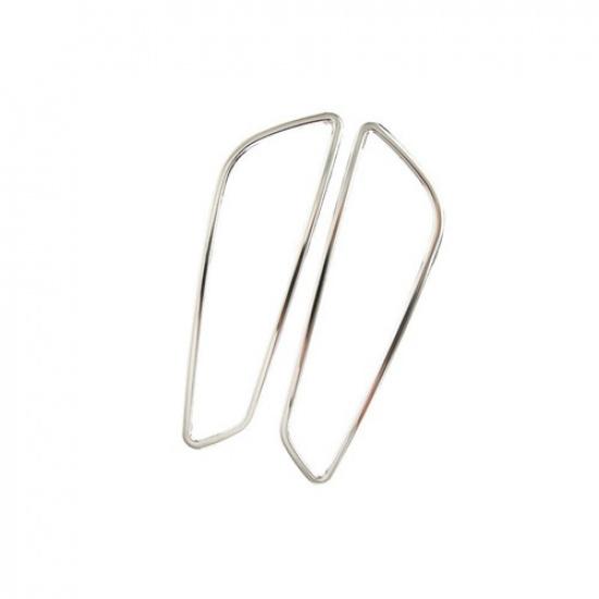 For Cadillac XT6 - 2pc Button Frame Trim Steel Silver Seat Adjust Handle