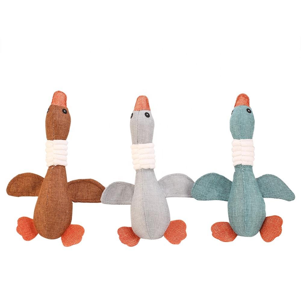 Goose Sound Molar Training Educational Squeaky Toys Dog Plush Pet Chew Toy