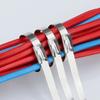 100Pcs Stainless Steel Cable Ties Metal Zip Ties Strap for Exhaust Wrap Multi-Purpose Heavy Duty Self-locking Fastening Ring