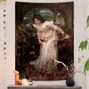 John William Waterhouse Anime Tapestry Hippie Flower Wall Carpets Dorm Decor Cheap Hippie Wall Hanging