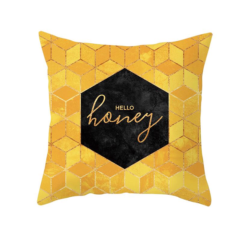 Summer Lemon Pillowcase Pineapple Leaf Peach Skin Velvet Home Living Room Bedroom Pillowcase