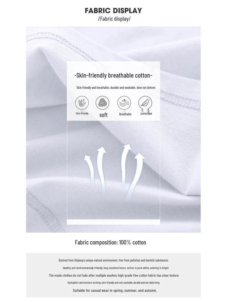 Damski bawełniany T-shirt retro o luźnym kroju z krótkim rękawem i wyszczuplającym okrągłym dekoltem