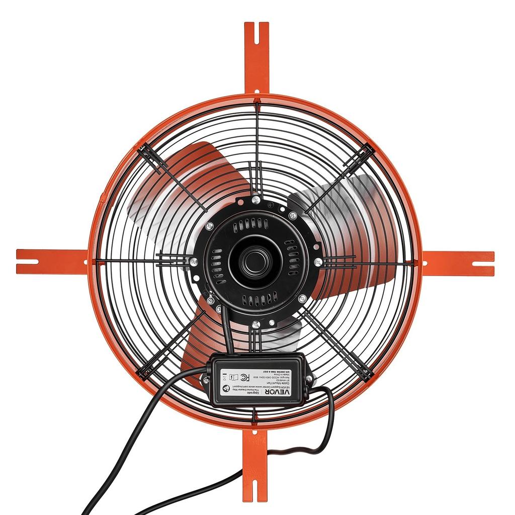 Çatı Saçağı Montajlı Fan, 38,1 cm Çatı Havalandırma Egzoz Fanı 1650 CFM Termostatlı, Ev, Garaj, Depo, Atölye için Soğutma ve Havalandırma, Karbon Çelik
