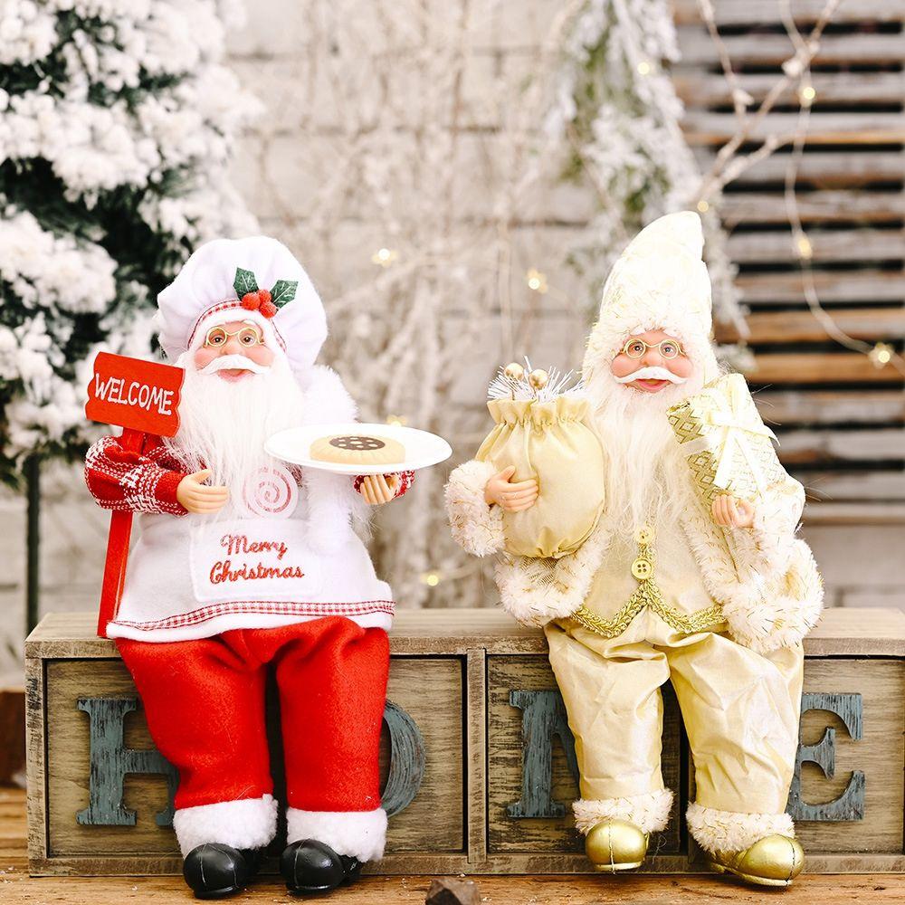 Xmas Tree Ornament Figurine Santa Claus Doll Santa Figure Kids Gift Merry Christmas Decorations