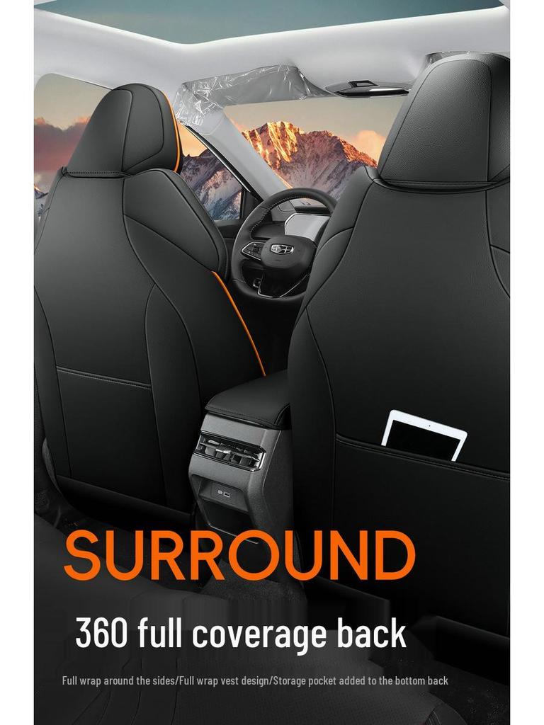 Custom Cartoon Perforated Leather Seat Covers for Geely Binyue L - Compatible with All Models