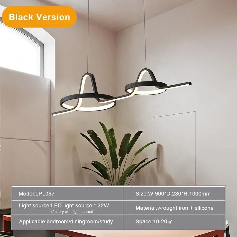 Nordic LED Pendant Lamp With Dinning Living Room Restaurant Kitchen Office Chandelier Lighting Fixture Home Decor Hanging Lamp