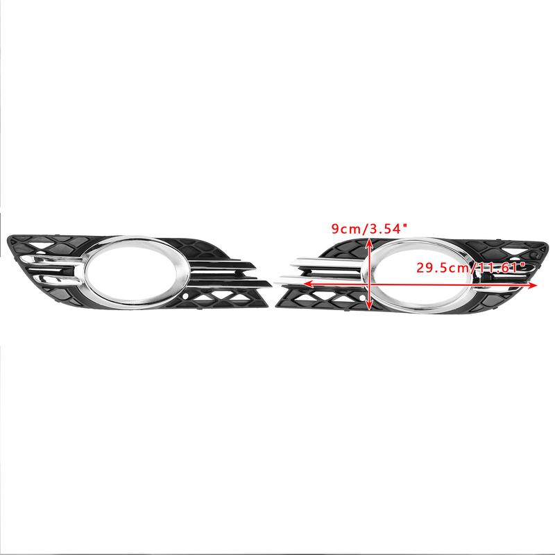 Artudatech Front Fog Light Grill Chrome Trim Cover Set Fit Mercedes-Benz E-CLASS W211 2007 2008 2009 Car Accessories