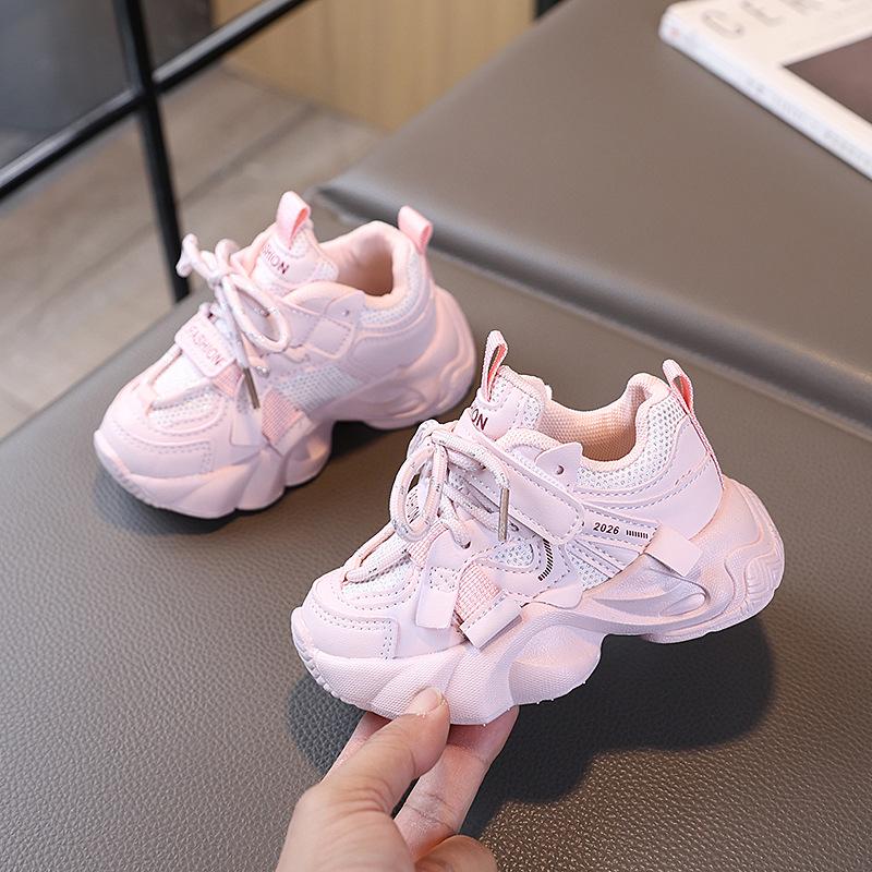 Frühjahr 2026 Neue Leder-Sportschuhe für Mädchen - Modische Lässige Kinder 'Dad Shoes'