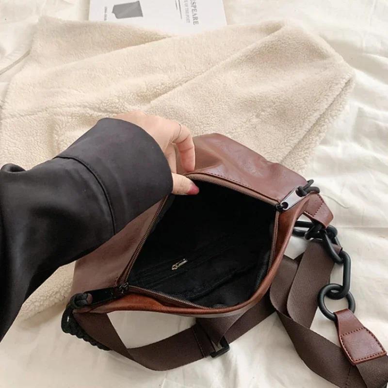 Fashion Soft Leather Waist Bag Ladies Fanny Pack  Shoulder Belt Purse Bags Fashion Designer Crossbody Chest Bags
