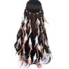 Retro Quasten Bunte Federn Stirnband Perlen Bohemian Boho Stil Kopfschmuck Verstellbar Kostüm Regenbogen Indianer Stirnband Karneval